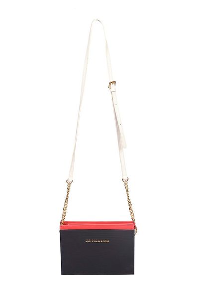 U.S. Polo Assn. Navy Blue-White-Red Women's Messenger Bag Us23259