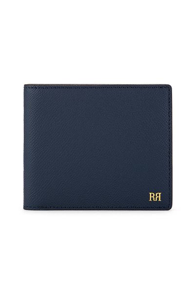 Riblor Serafino 8 Card Italian Leather Wallet for Men Blue