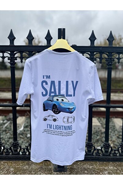 ErTaPassage تي شيرت مطبوع عليه طبعات لايتننج ماكوين - سالي كارز عزيزي للجنسين