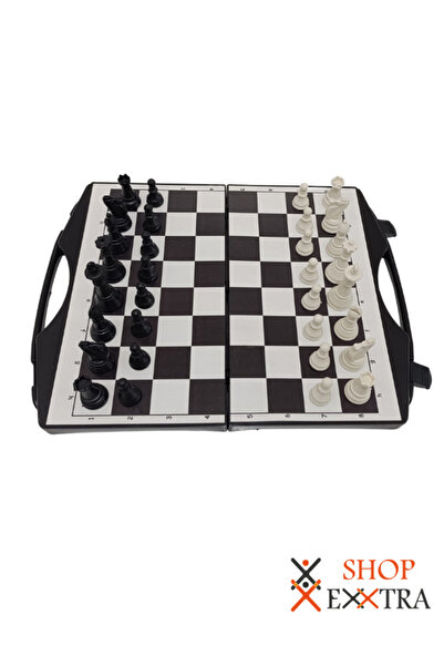 shopExxtra Büyük Boy Çantalı 3 Lü Oyun Seti Satranç Dama Tavla Çantalı(AÇIK BOYUTU: 35 X 31 CM)