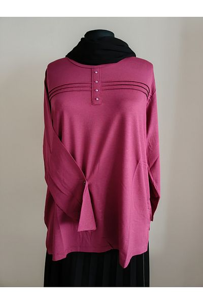 ÖZNUR GÖZÜBEK Women's Clothing Long-Sleeve Viscose Cotton Mother's Cotton Wool Mother Day Gift