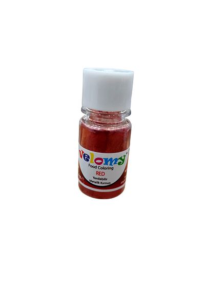 velomy Red Metallic Edible Food Coloring Chocolate Coloring 4 Gr