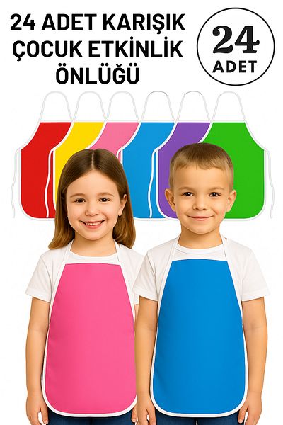 Morlay Colorful Activity Painting Aprons for 2-8 Years Old Children - Waterproof and Durable & 30x50 cm