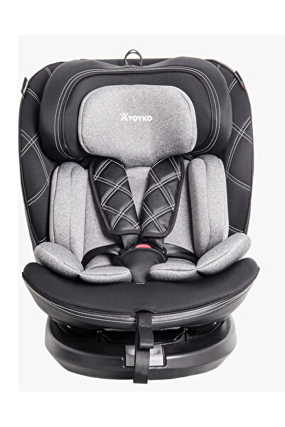 YOYKO Ultimate 360 ° Dönebilir Yatabilir 0-36 Kg Deri Oto Koltuğu Isofıx/sıp/latch Gri