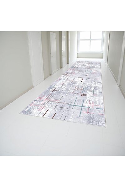 uzhanem Dot Taban Kaymaz Halı Yolluk Mutfak Salon Halısı Dijital Baskılı Yıka...