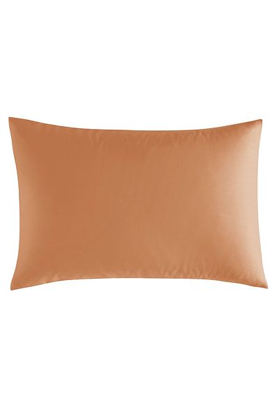 Linens Mix&Match Cotton Satin Set of 2 Standard Pillow Cases Orange