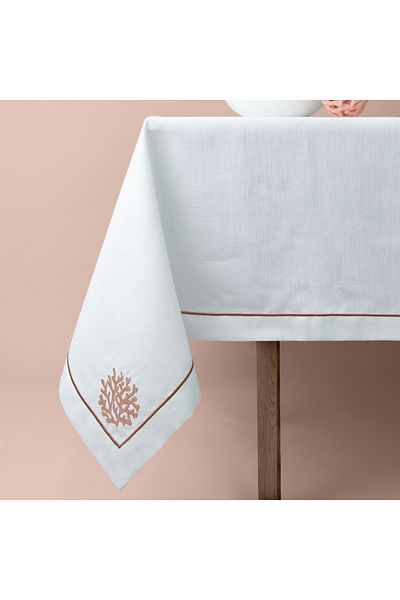 Linens Shell 150X250 cm Table Cloth Ecru Coral