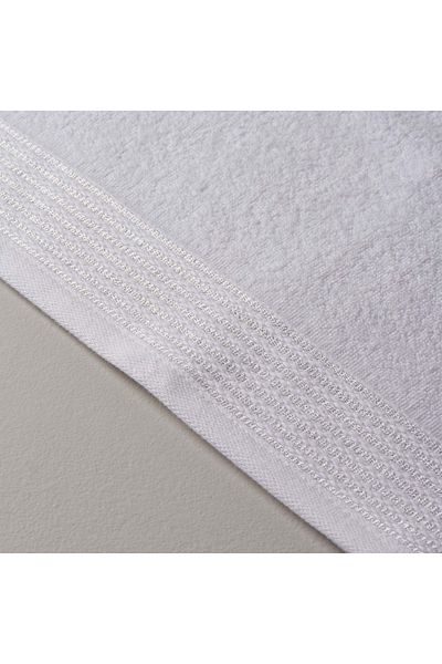 Linens Pearl Cotton Face Towel - 50X80 cm White