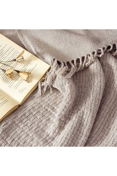 Linens Bliss Throw / Tv Blanket Stone