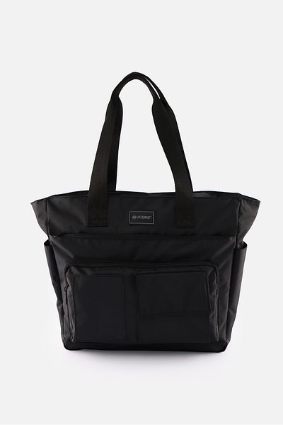 ICONE BAG حقيبة يومية طاردة للماء - حجرة الكمبيوتر المحمول، تفاصيل مبطنة، جيوب متعددة، حجرة زجاجة الطفل، جهاز حقيبة