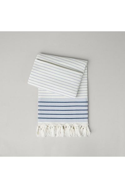 Linens Stripe 90X170 cm Beach Towel Blue