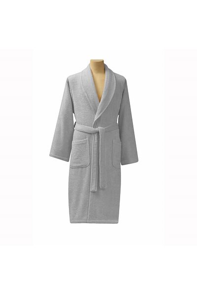 Linens Soft Cotton Bathrobe Gray XXL