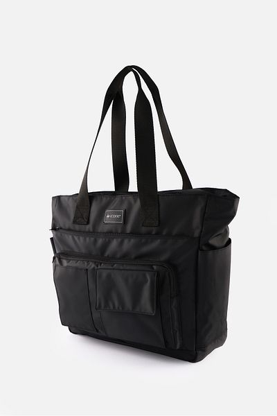 ICONE BAG حقيبة يومية طاردة للماء - حجرة الكمبيوتر المحمول، تفاصيل مبطنة، جيوب متعددة، حجرة زجاجة الطفل، جهاز حقيبة