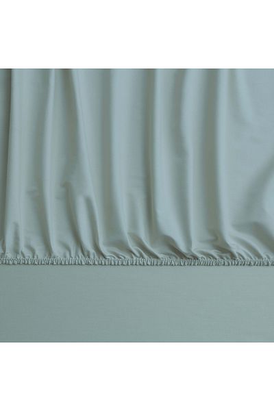 Linens ملاءة سرير مفردة من الساتان القطني الأخضر - مزيج وتطابق
