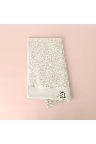 Linens 50X85 cm Beige Turtles Cotton Face Pool