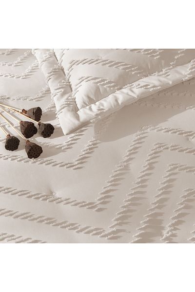 Linens Borneo Single Bedspread Set Stone