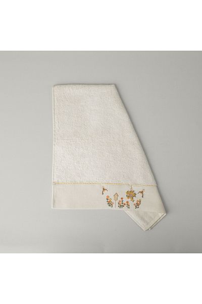 Linens Fleurs Bamboo Face Towel - Ecru 50X85 cm