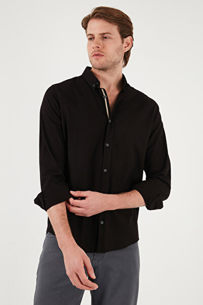 Buratti Βαμβακερό κανονικό πουκάμισο με κουμπιά ανδρικό πουκάμισο CF20S 111871