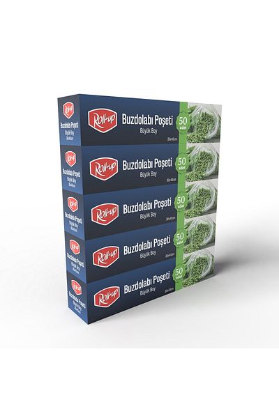 Roll-Up Refrigerator Bag Large Size 30X45Cm 50 Pieces X 5 Packs