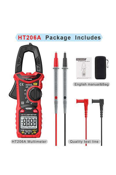 Choice Ht206a Ac Basic Ht206 Digital Clamp Meter Ac Dc Current Ncv Multimeter Pinza Amperimetrica True Rms