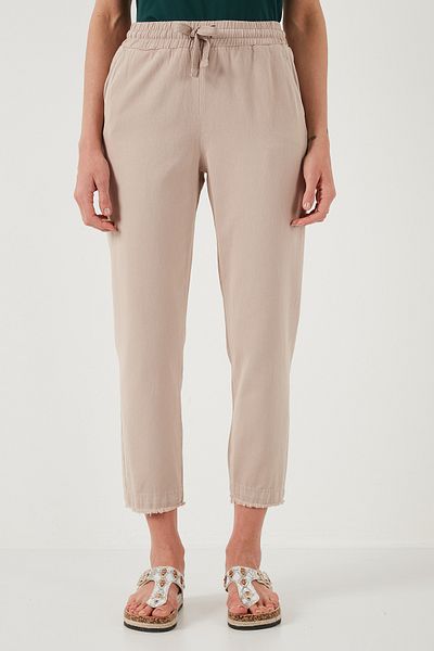 Lela Pantaloni din bumbac cu talie normală, cu croiala normală, cu picioare drepte, pantaloni 668yp42282s4