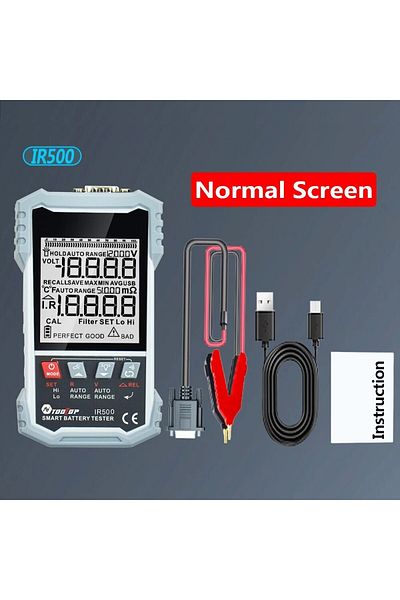 TOOLTOP Ir500 Ir502 ±120v 500ω Battery Internal Resistance Tester 4-wire Kelvin Test Lead-acid Lithi