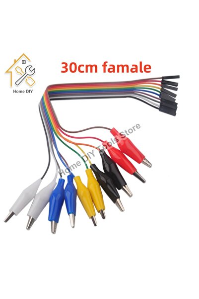 Choice3 30cm Female 20cm 30cm 10pin Double-end Alligator Clips Jump Wire Male...