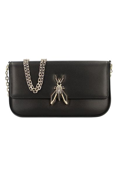 Patrizia Pepe Kožená kabelka Essential Fly Clutch 26 cm
