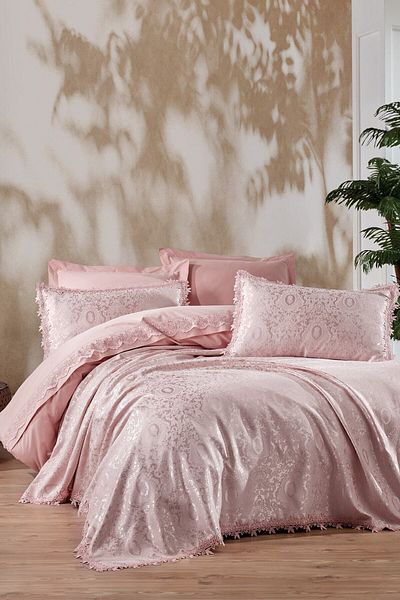 Cotton Box Powder Elegance Chi Chi Double Pique Duvet Cover Set