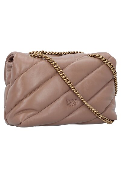 PİNKO Kožená kabelka cez rameno Love Puff 30 cm