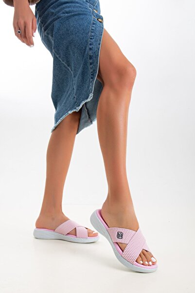 sandal spor Women's Daily Flexible Elastic Sports Slippers Ss001-0118 Pink