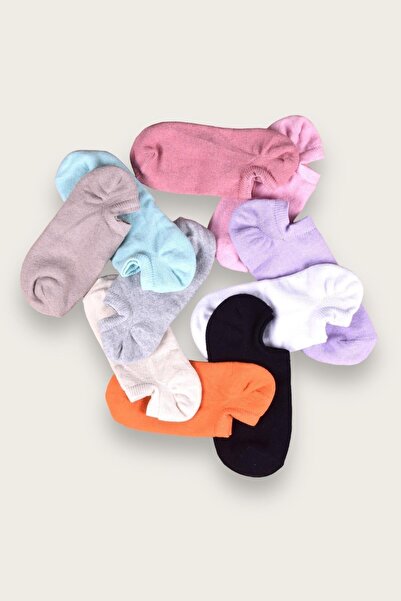 Belyy Socks Πακέτο με 10 Πολύχρωμες Αόρατες Γυναικείες Αθλητικές Κάλτσες