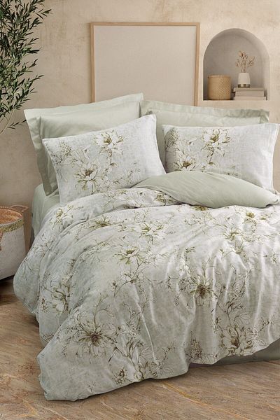 Cotton Box Σετ Παπλωματοθήκη Σατέν Διπλή Lucida Beige