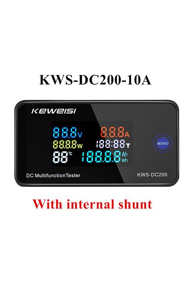 Choice DC200-10A KWS-DC-200 Digital Voltmeter Ammeter DC 0-200V KWS Power Energy Meter LED Color DC Electri