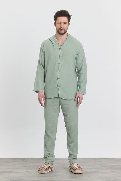 Heaven Ephesus Green Coated Pantalon and Door South Set - Tkm1E -4010-5040