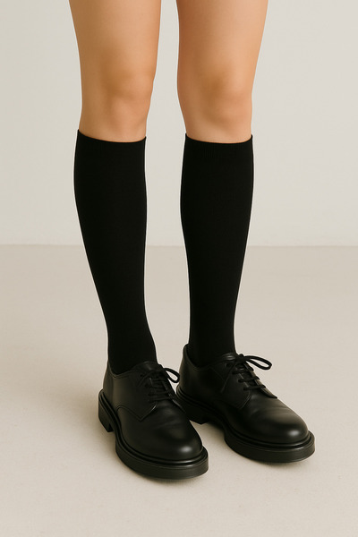 Belyy Socks 2 db-os csomag, fekete színű, térd alatti női zokni