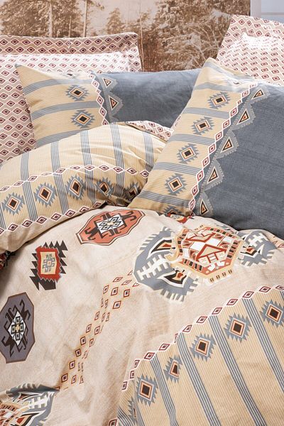 Cotton Box Ethnic Single Duvet Cover Set Dakota Grey