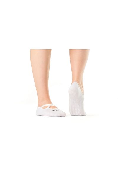Balanced Yoga Stuff Non-Slip Cotton Pilates Socks (WHITE)