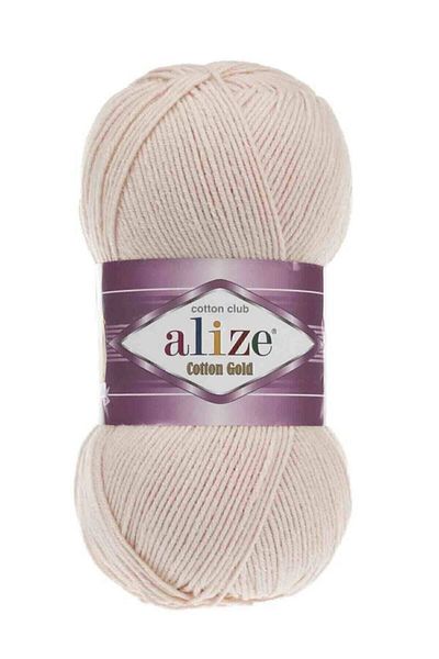 Alize Fire de tricotat manual din bumbac auriu Skin 382