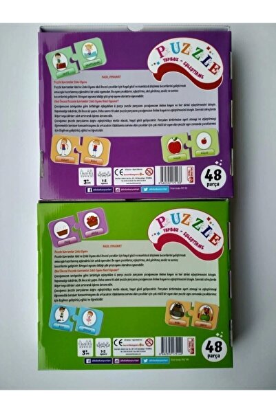 Beceri Dünyası Kavramlar 2 Okul Öncesi Akıl Zeka Oyunu Puzzle