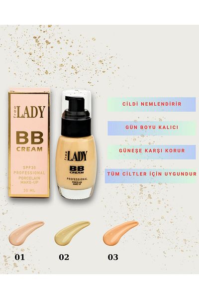 FREELADY Bb Cream Foundation Moisturizing 30 Factor Protective Porcelain Makeup 30ml