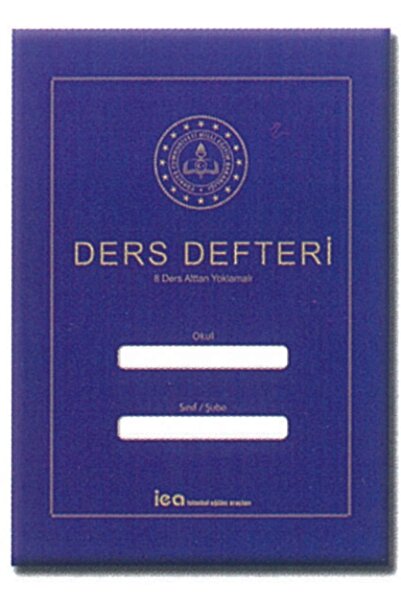 Marka 6 Ders Takvimli Pp Kapak Ders Defteri Mavi Iea