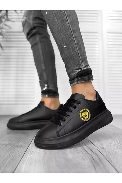 dehaine Men's sneakers. VSC Black, fashion, casual, high sole