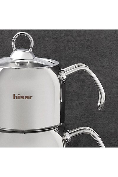 ASPARTAM Saturn Steel Teapot - Inox - 2 Lt + 1 Lt