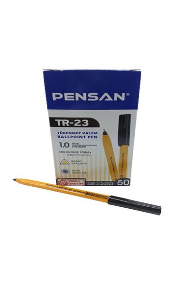 Art Tone Pensan Ballpen Triangle Black 1.0 Pack of 50 Tr-23