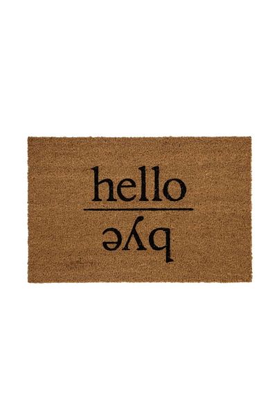 MATMEL Home Koko Hello Bye Patterned Door Mat - Beige - 35X60 cm