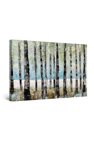 startonight Tablou DualView Startonight Copaci Bej - Albastri, luminos in intuneric, 60 x 90 cm