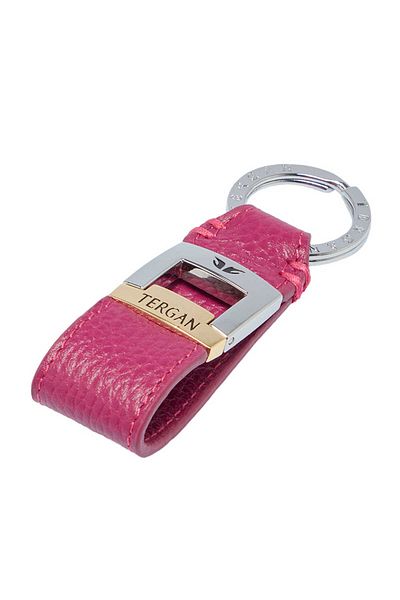 Tergan Fuchsia Genuine Leather Unisex Keychain - S1An00000242-C42