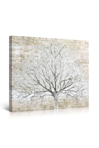 startonight DualView Startonight Picture Silver Tree - Brown in Autumn, Glowing in the Dark, 80 x 80 cm