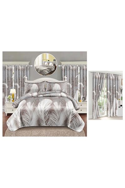 CHIRASO CHIRASO FINET 6 Piece Bedding Set with Drapery, Sheet 160x230, Quilt 160x200